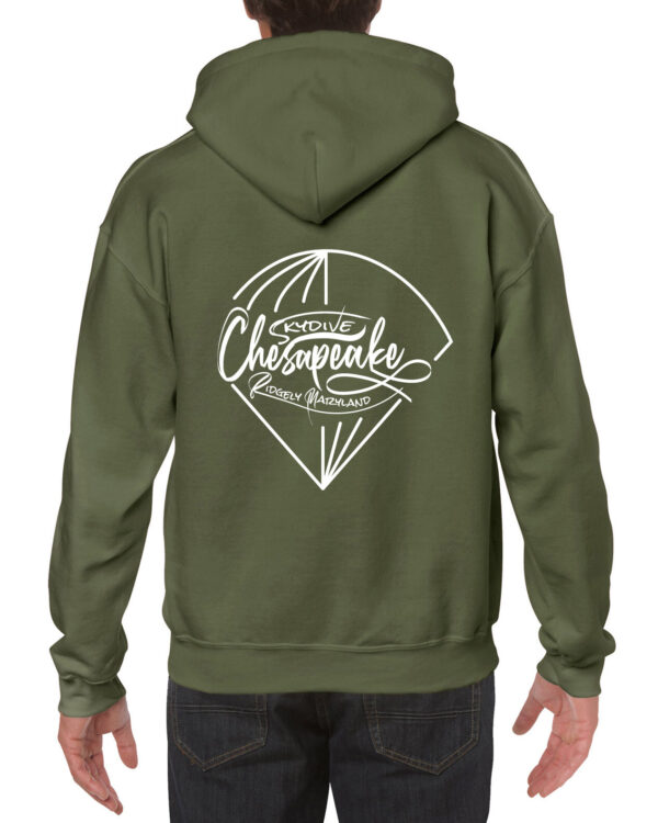 Skydive Chesapeake Hoodie: Military Green - Image 2
