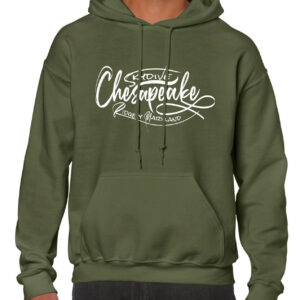 Skydive Chesapeake Hoodie: Military Green