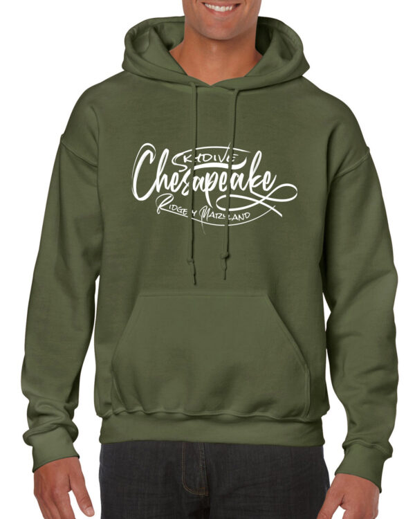 Skydive Chesapeake Hoodie: Military Green